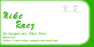 mike racz business card